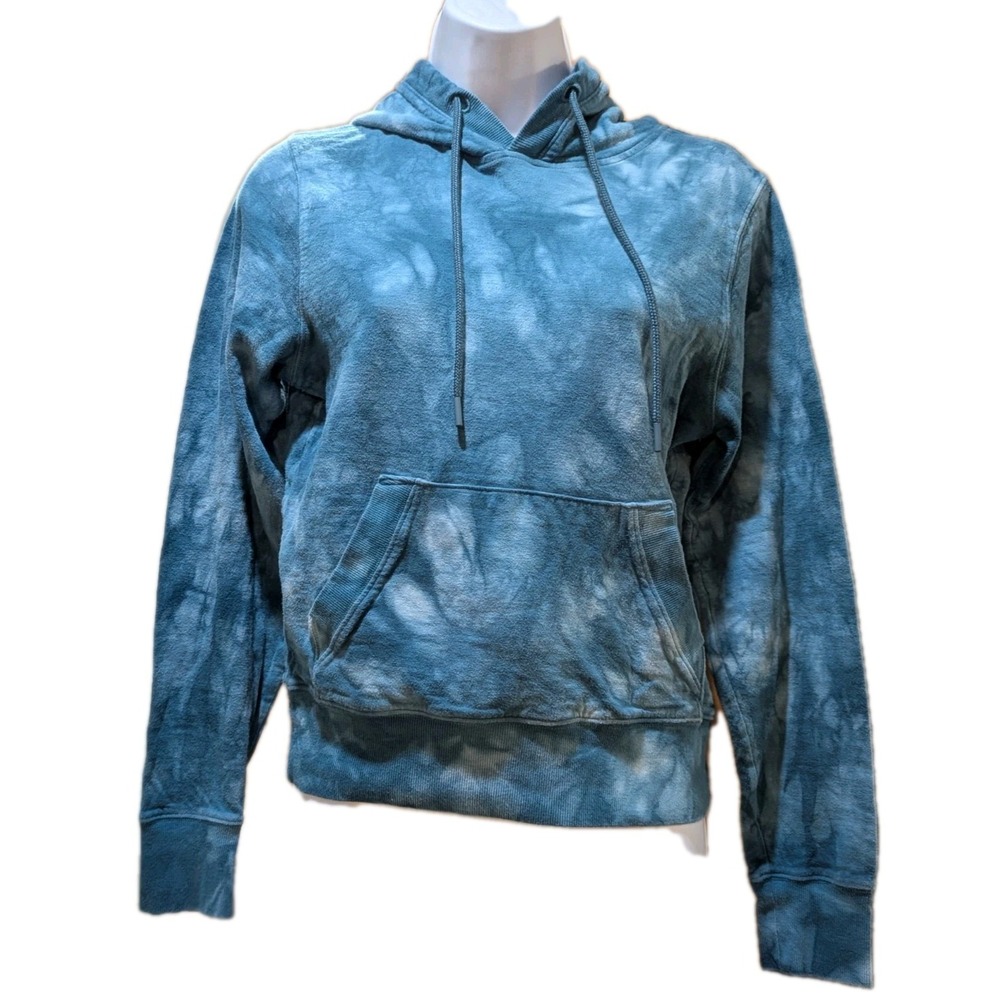 Athleta Sweatshirt Womens  Sundown‎ Ti Dye Blue Pullover Hoodie XS